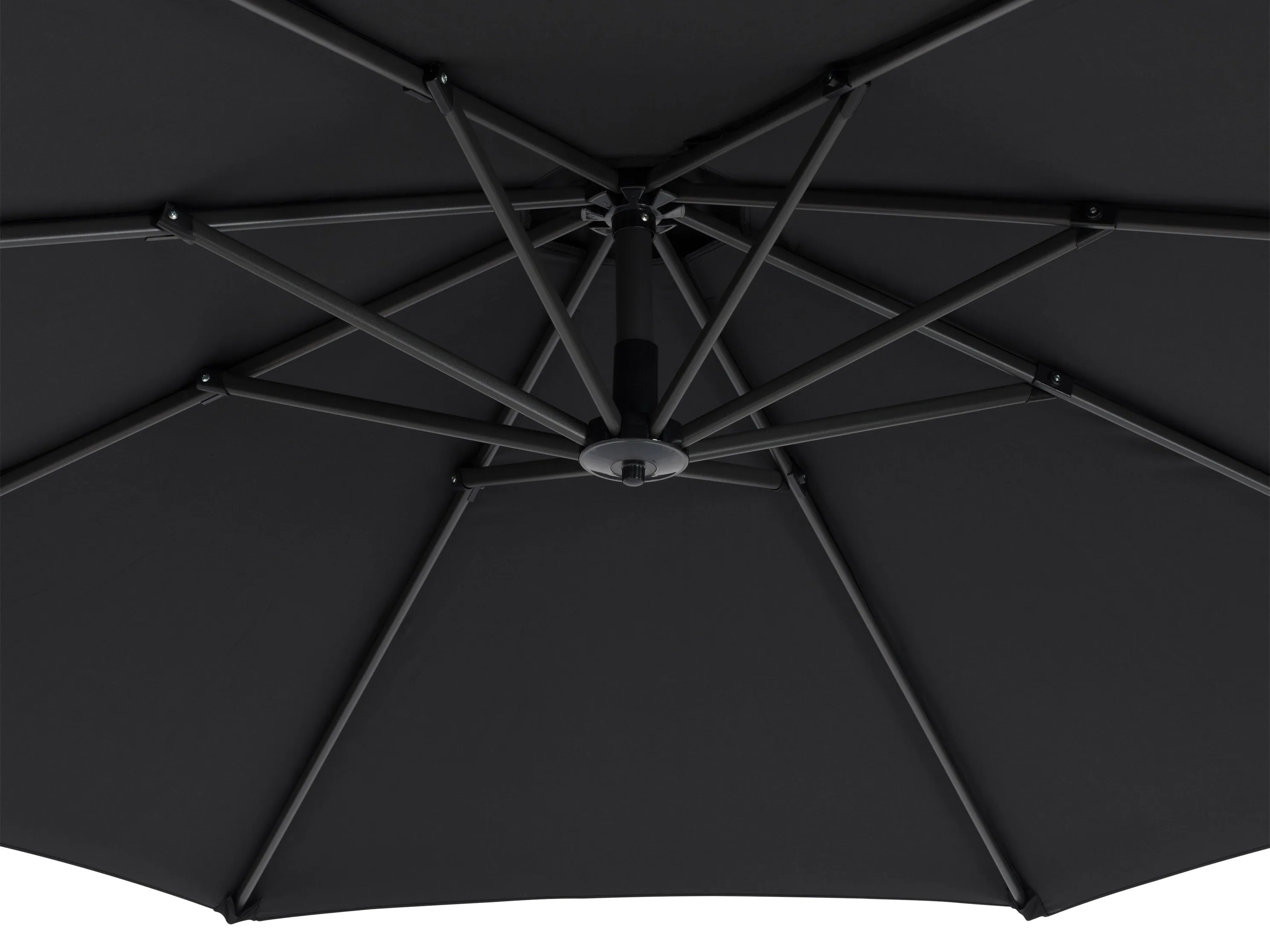 10ft Black Cantilever Umbrella with Base