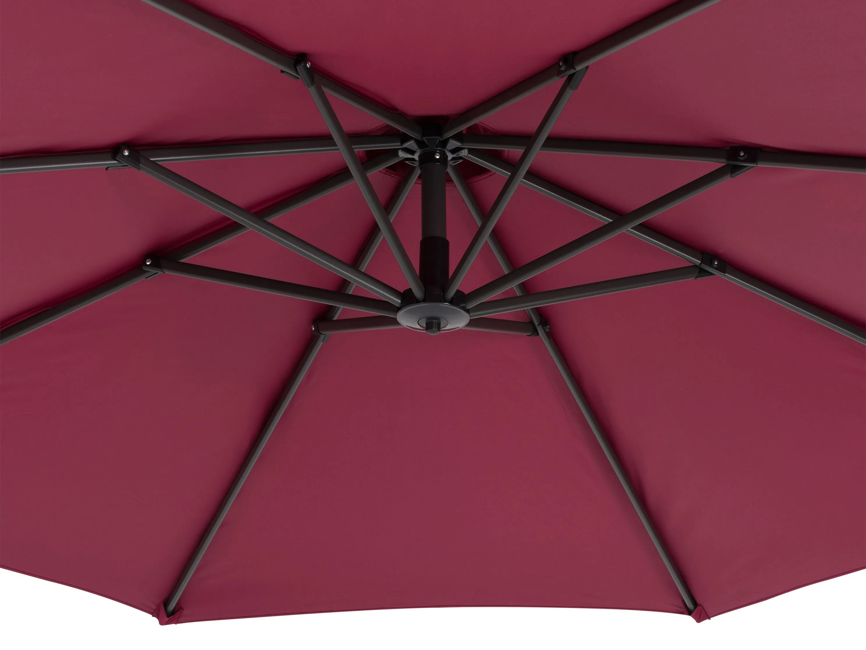 10ft Wine Red Cantilever Umbrella with Base