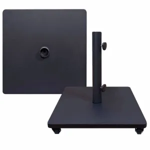 120LB Steel Square Rolling Base - Black