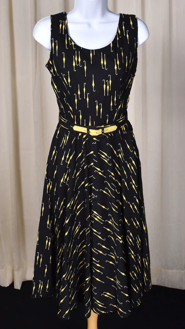 1950s Umbrellas Swing Dress w Jacket