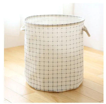 2017 New Zakka Linen Waterproof Laundry Storage Basket Folding Eco-friendly Sundries Clothes Toy Organization Box For Home Decor