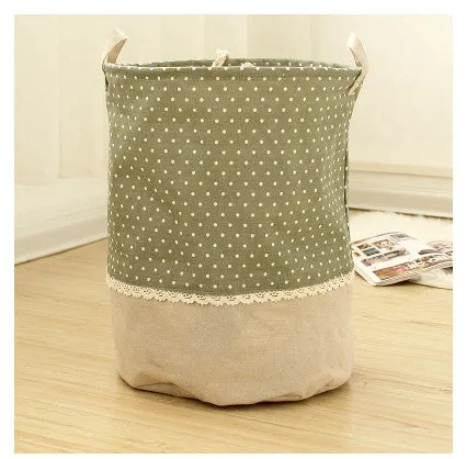 2017 New Zakka Linen Waterproof Laundry Storage Basket Folding Eco-friendly Sundries Clothes Toy Organization Box For Home Decor