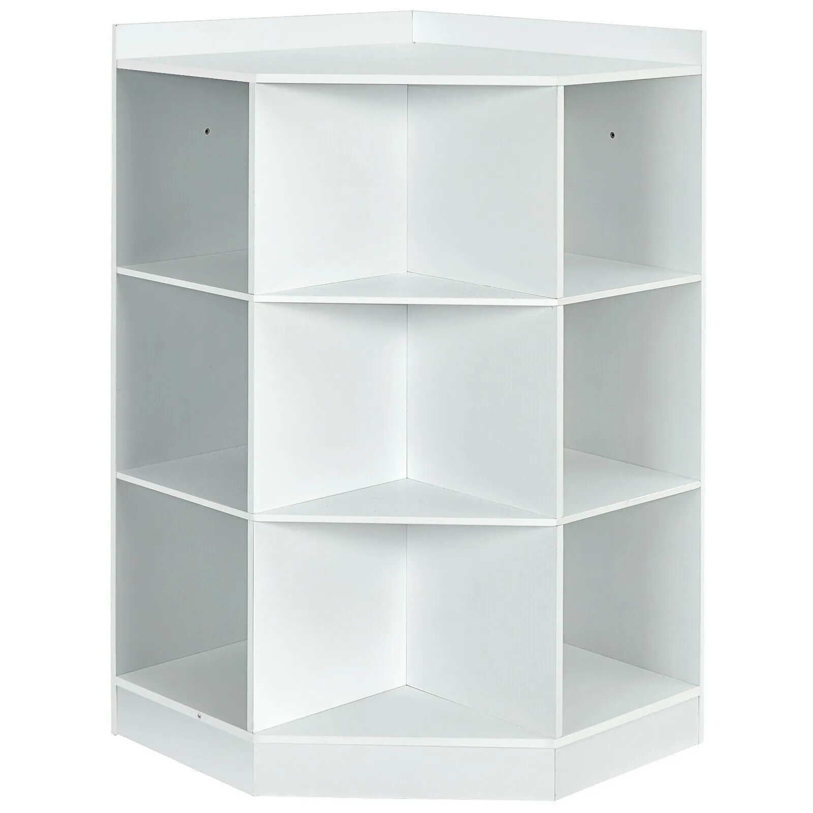 3-Tier Corner Cabinet - White