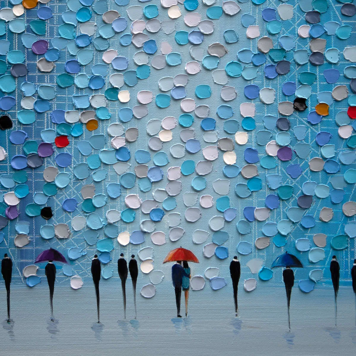 5 Umbrellas Wall Art