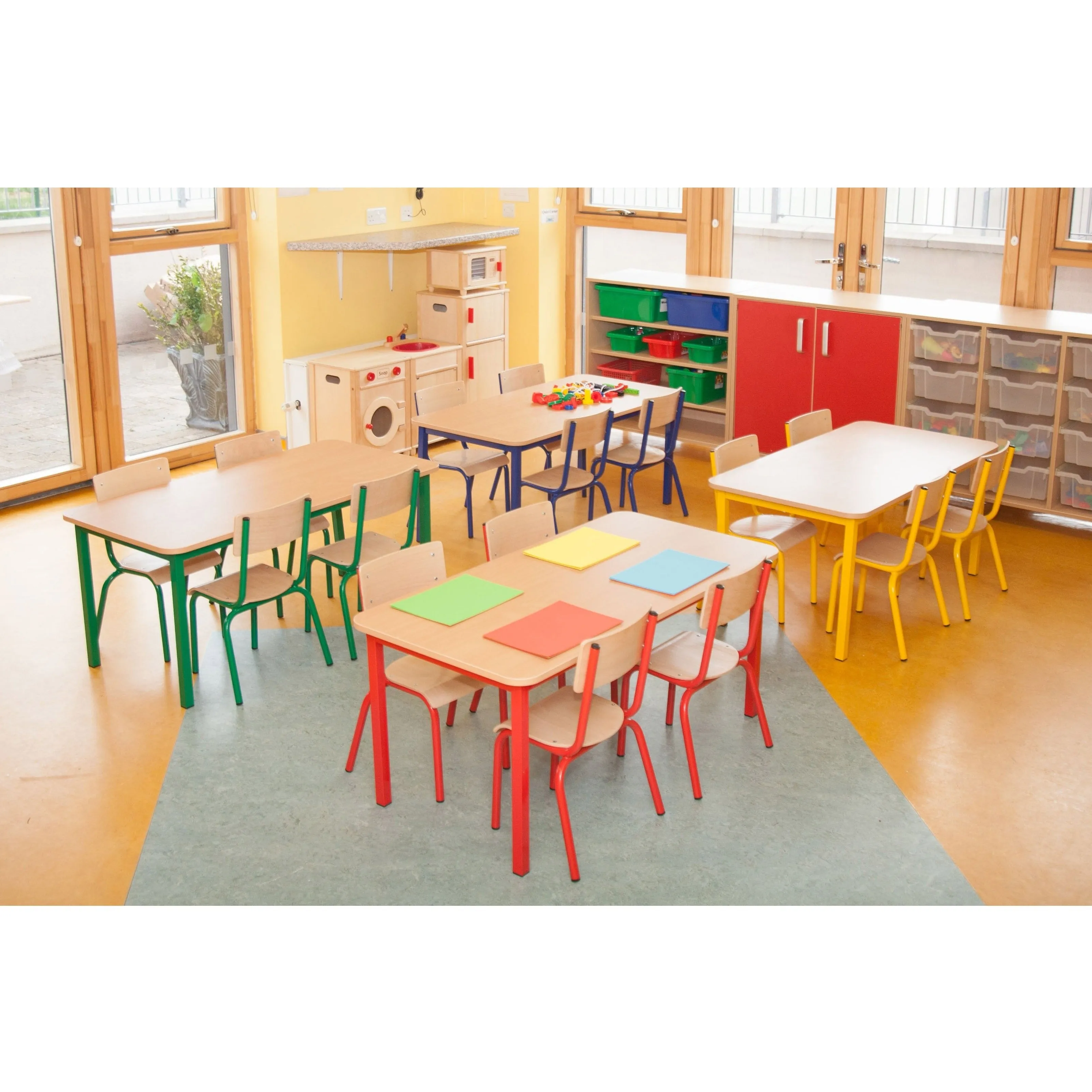 53cm Steel School Table and Chairs