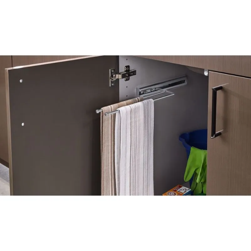 563 Series Chrome Pull-Out Towel Bar (3.88" x 3.88" x 1.5")