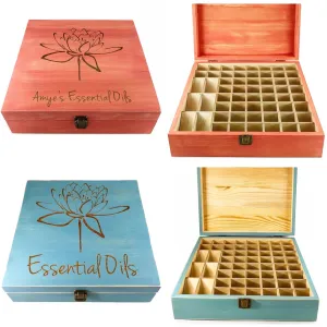 58 Slot Essential Oil Storage Box - Choose Stain Choose Design