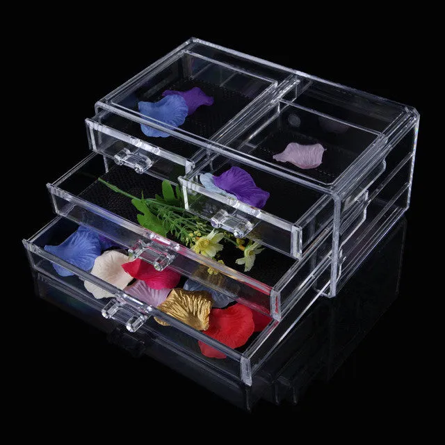 7 Style Multiple Choice Clear Acrylic Cosmetic Jewelry Makeup Organizer Drawers Box