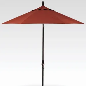 9ft Auto Tilt Umbrella - Canvas Henna