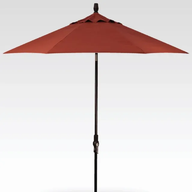 9ft Auto Tilt Umbrella - Canvas Henna