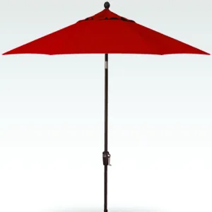 9ft Push Tilt Umbrella -  Really Red