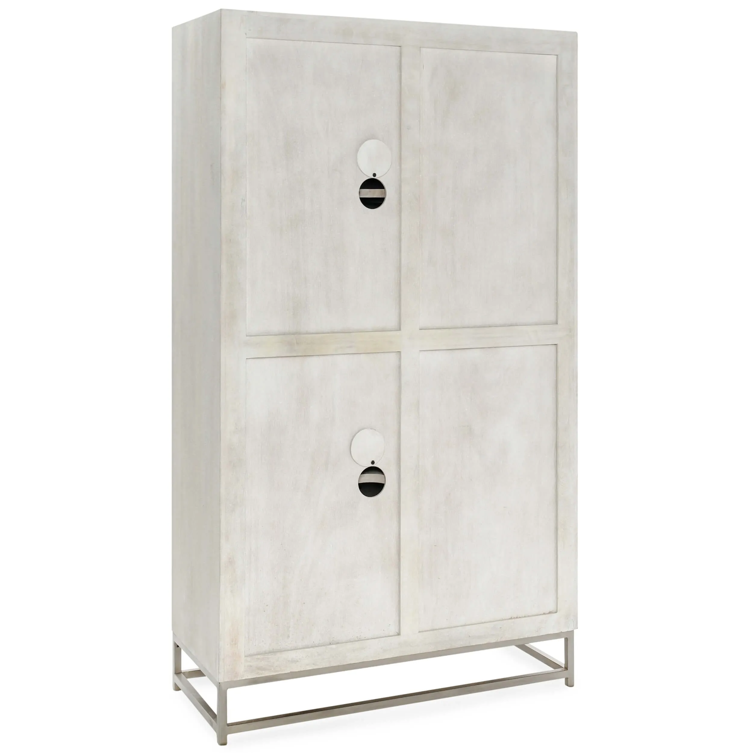 Adina Tall Cabinet, White Washed