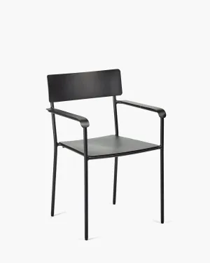 Armchair S aluminium black August