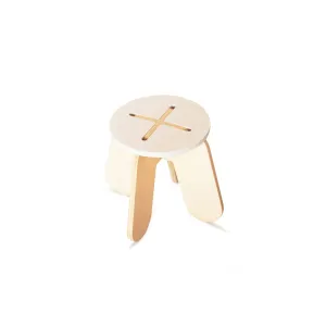 babai Wooden Children Stool X White