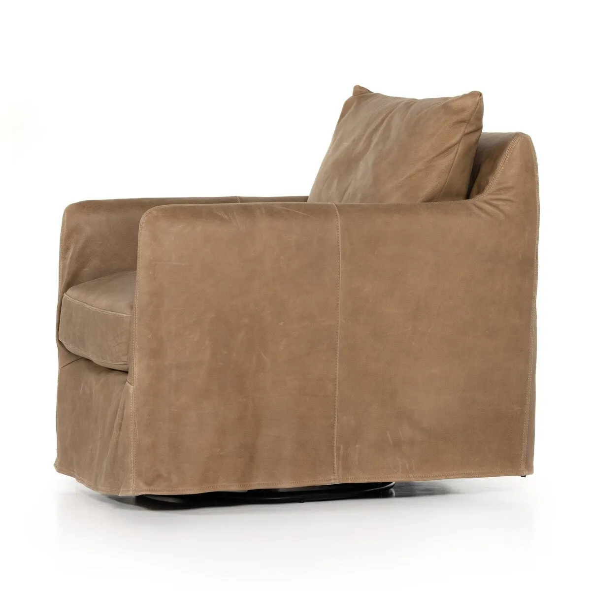 Banks Slipcover Swivel Chair