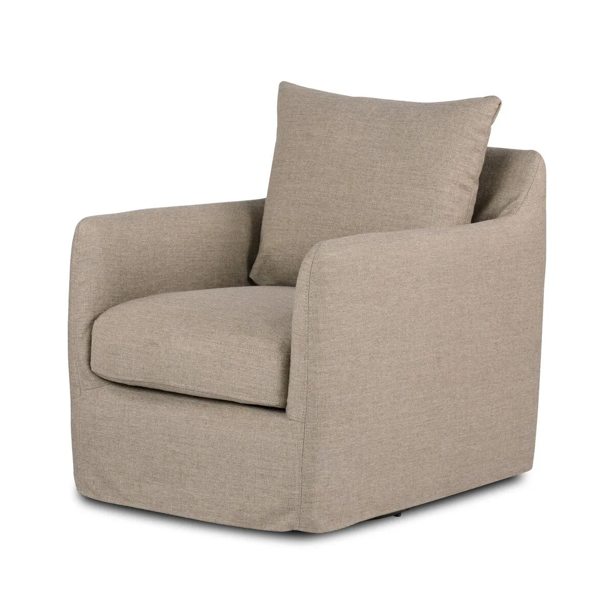 Banks Slipcover Swivel Chair