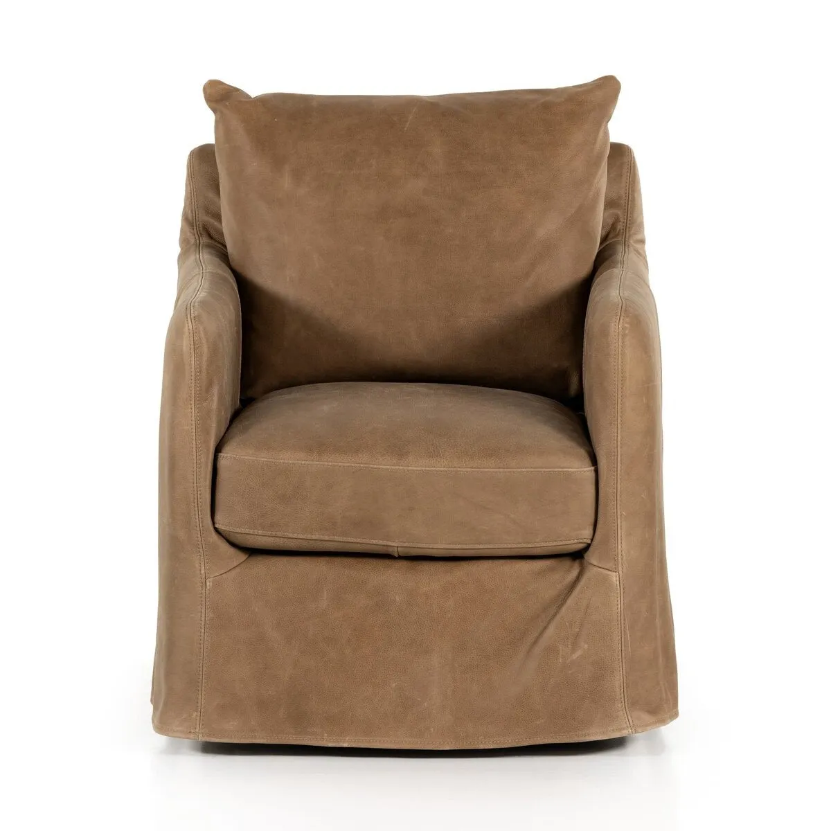 Banks Slipcover Swivel Chair