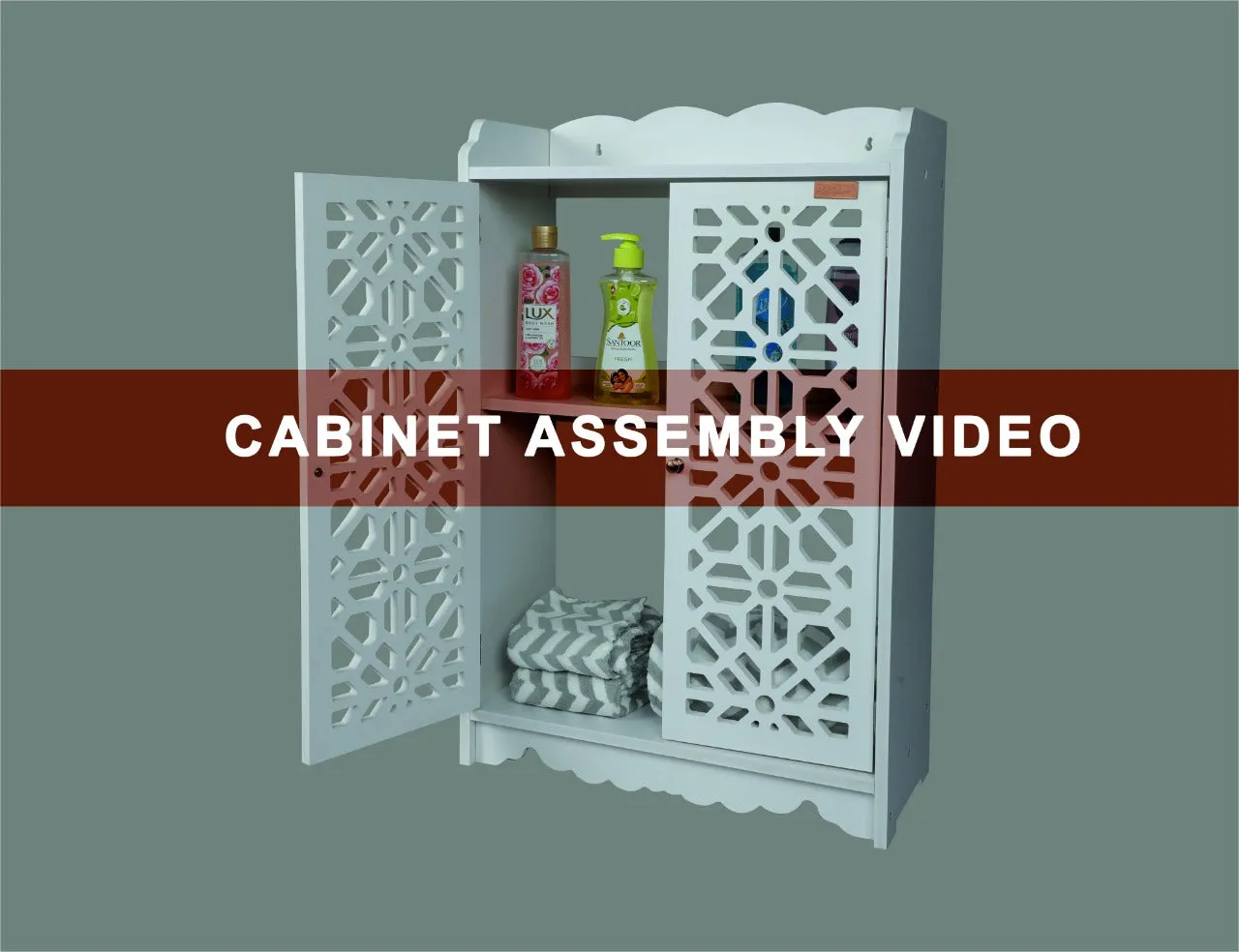 Bathroom CNC Wall Mounted PVC Storage Cabinet Furniture For Bathroom By Miza