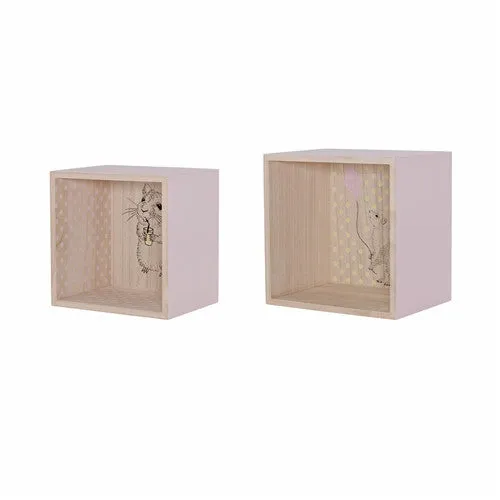 Bloomingville Set of 2 Nude with Print Inside Display Boxes