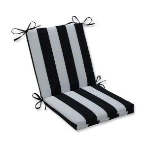 Cabana Stripe Black Squared Corners Chair Cushion