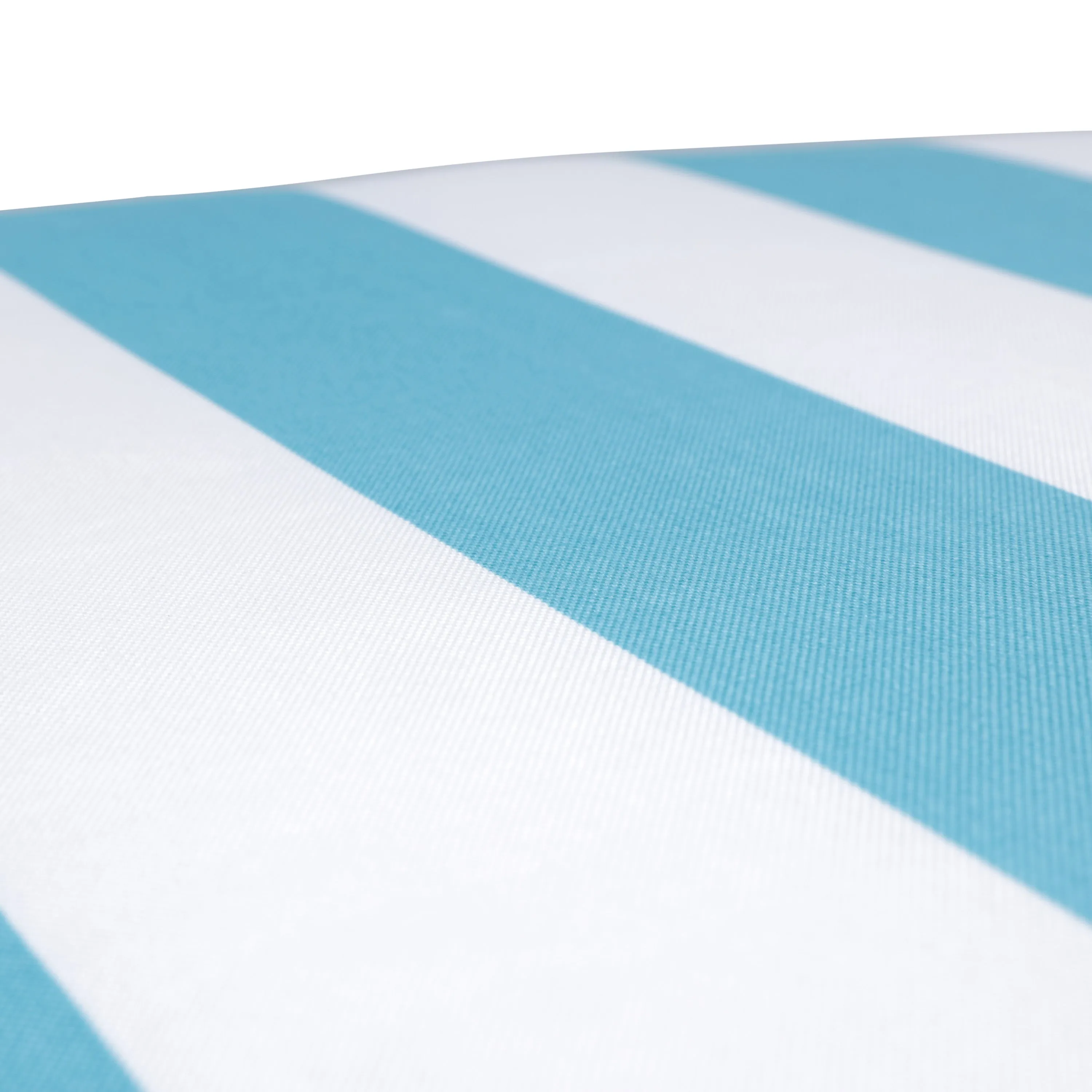 Cabana Stripe Turquoise Squared Corners Chair Cushion