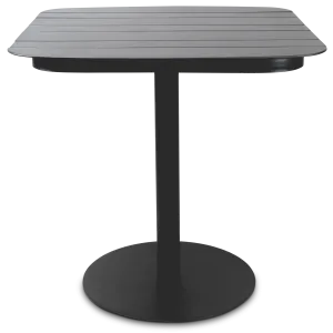 Cafe Collection Square Dining Table in Aluminium and Steel Base in Gunmetal