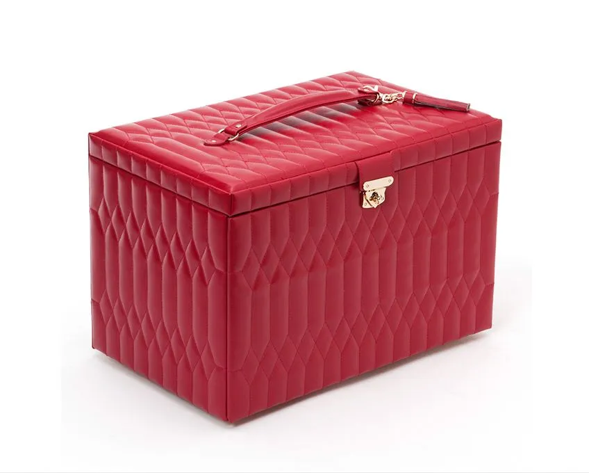 Caroline Extra Large Jewelry Box (Red)