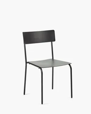 Chair S without armrests aluminium black August