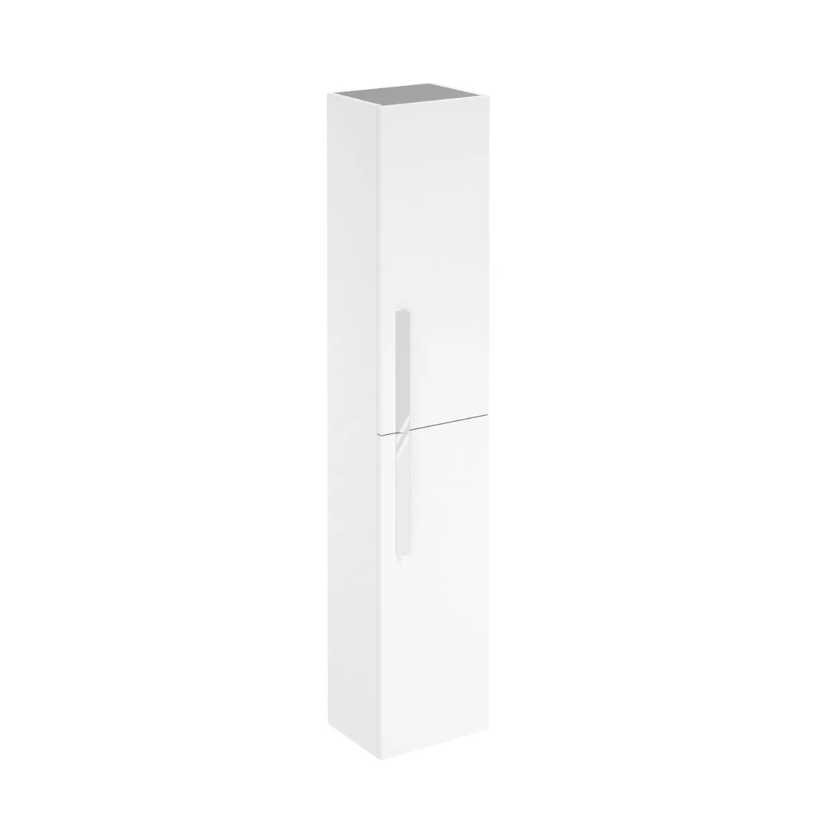 Frontline Onix Tall Wall Unit with Chrome Handles - Gloss White