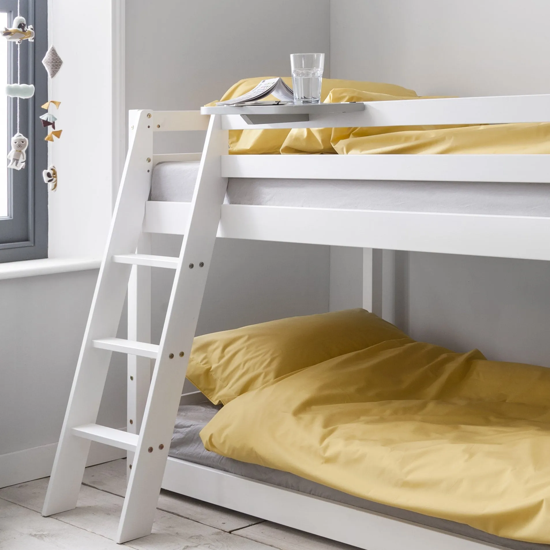 Hilda Cabin Bed with Bunk Underbed and Play Area in Classic White