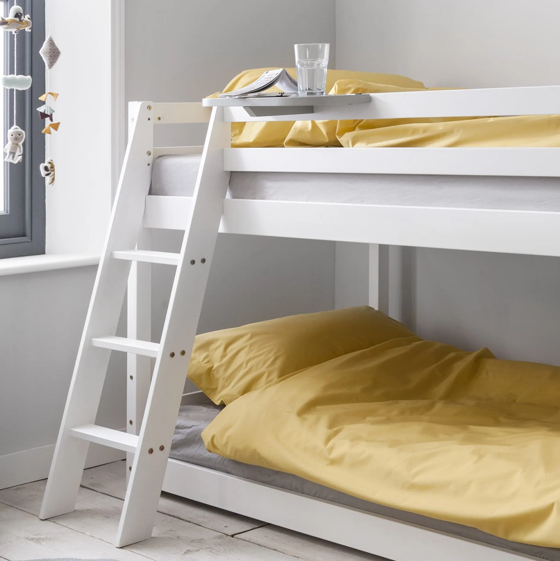 Hilda Cabin Bed with Bunk Underbed and Play Area in Classic White