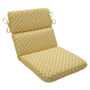 Hockley Yellow Rounded Corners Chair Cushion