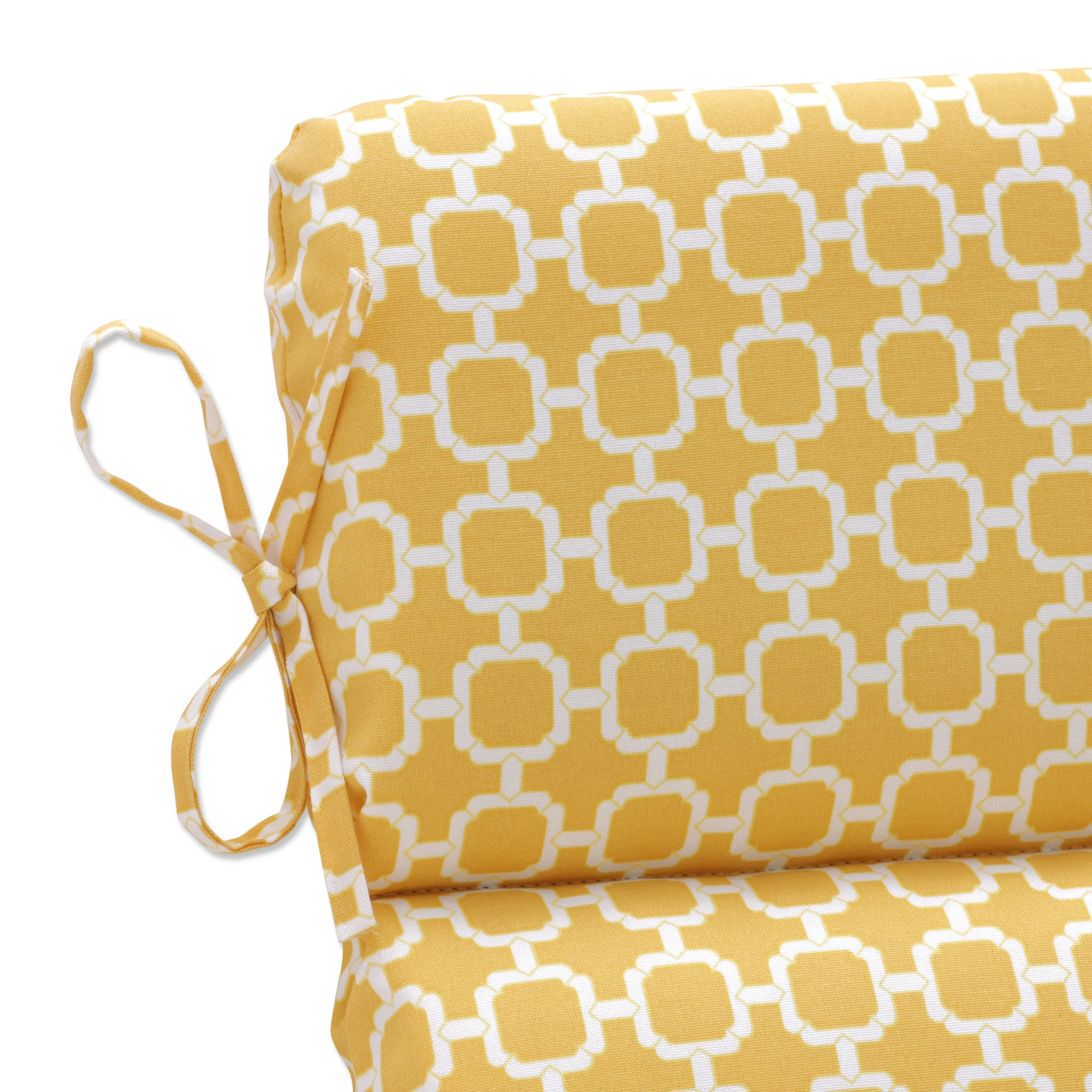 Hockley Yellow Rounded Corners Chair Cushion