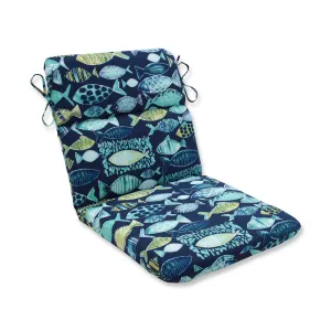 Hooked Lagoon Rounded Corners Chair Cushion