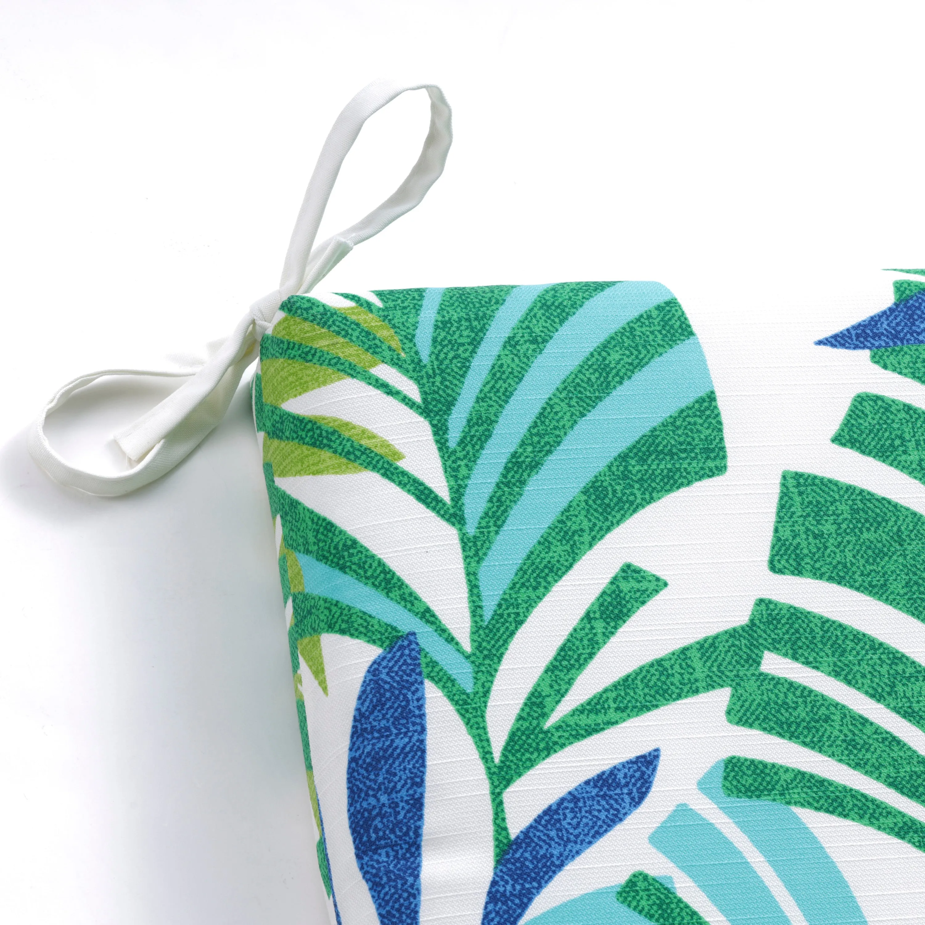 Islamorada Blue/Green Squared Corners Chair Cushion