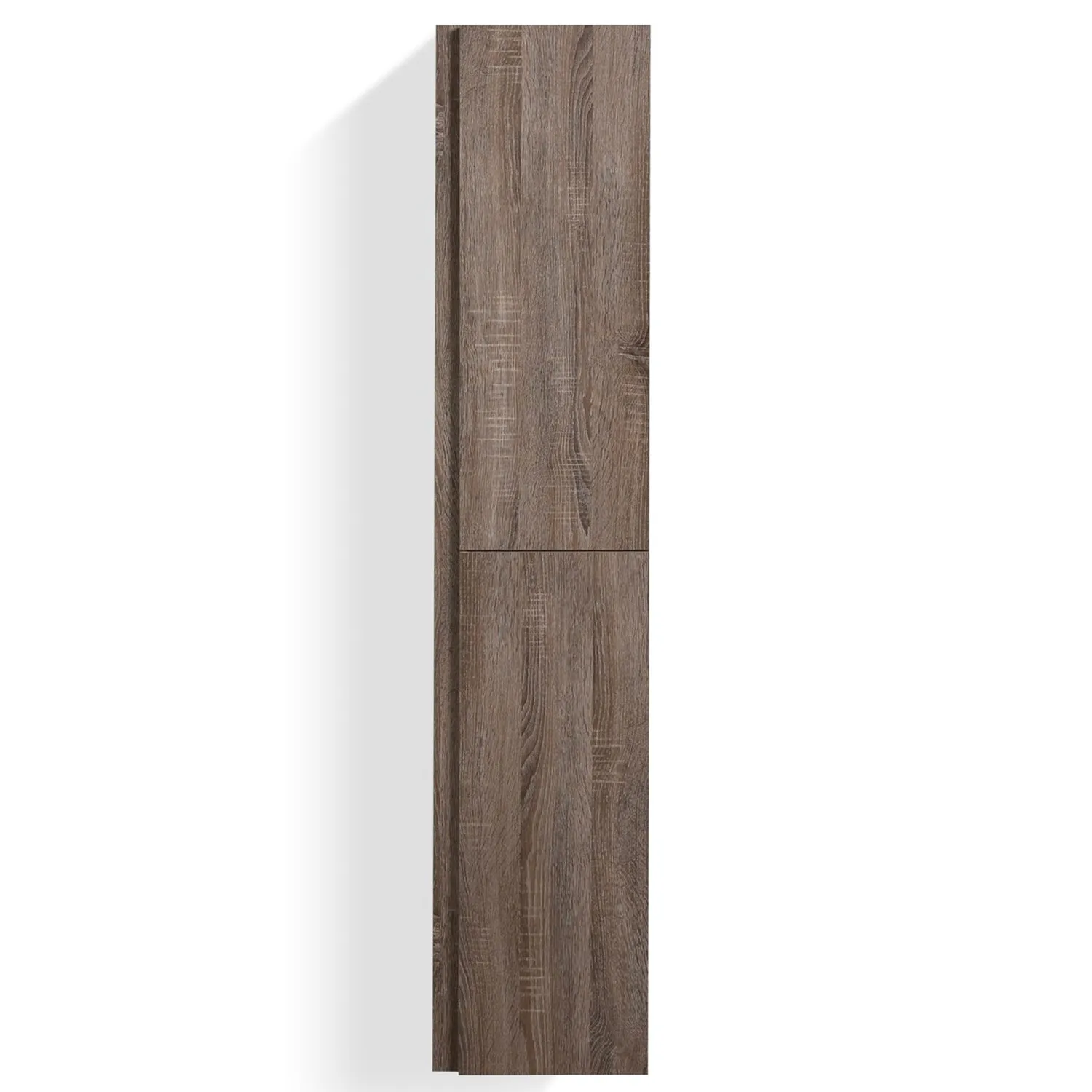 Jade S. Oak Floating / Wall Mounted Bathroom Linen Side Cabinet With Soft Closing Doors