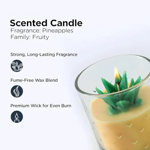 Kuber Industries Scented Candles | Fragrance Candles | Candles for Wedding | Candles for Bedroom | Birthday Candles | Valentines Day Gifts Candles | DY-230709A | Transparent