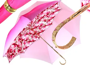 Lovely Shade Fuchsia/Pink Umbrella - Exclusive Flower Design