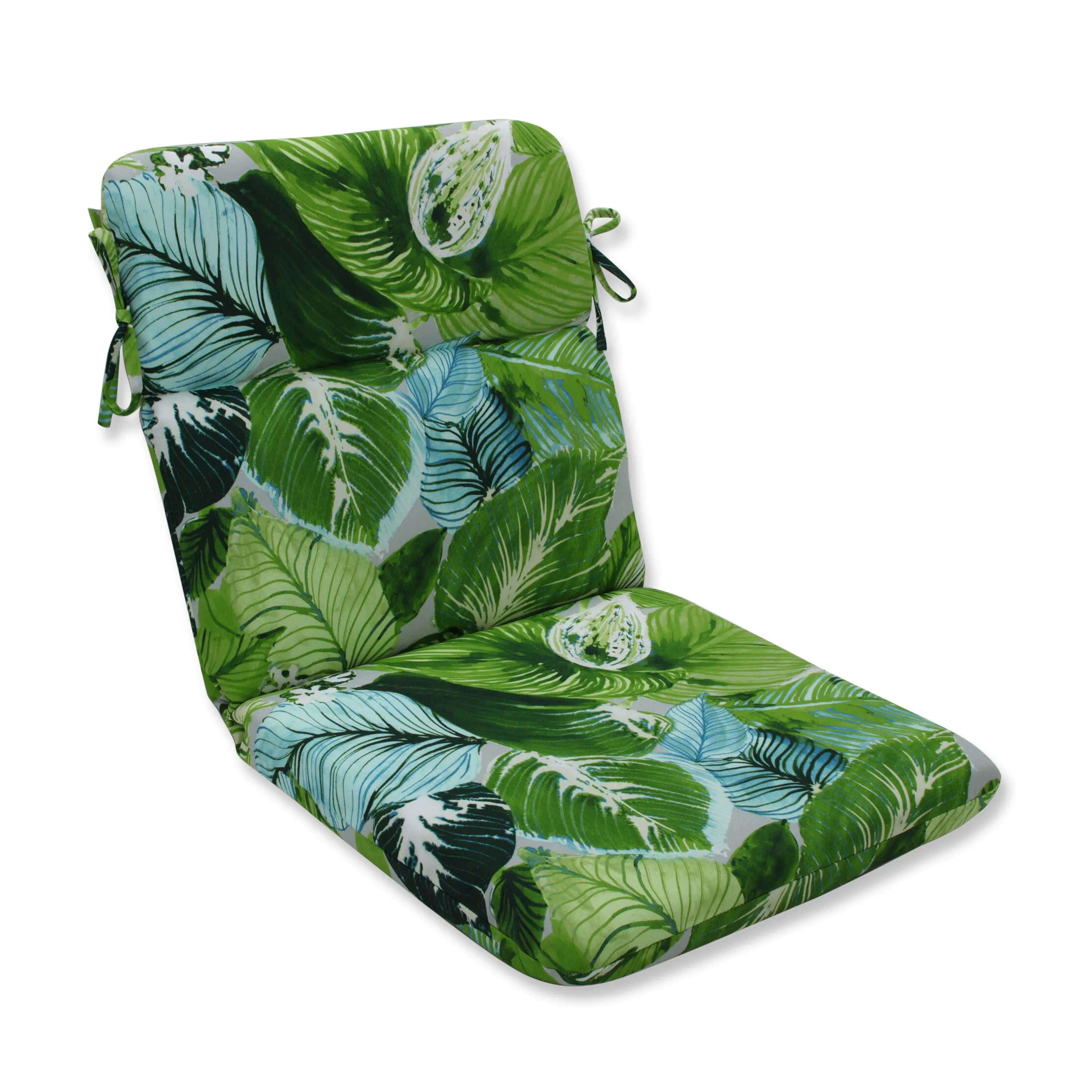 Lush Leaf Jungle Rounded Corners Chair Cushion