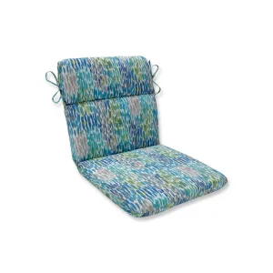 Make It Rain Cerulean Rounded Corners Chair Cushion