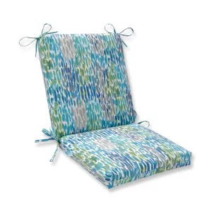 Make It Rain Cerulean Squared Corners Chair Cushion