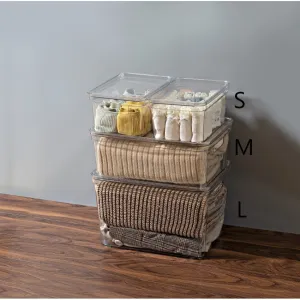 Modular multiple storage box with lid - L