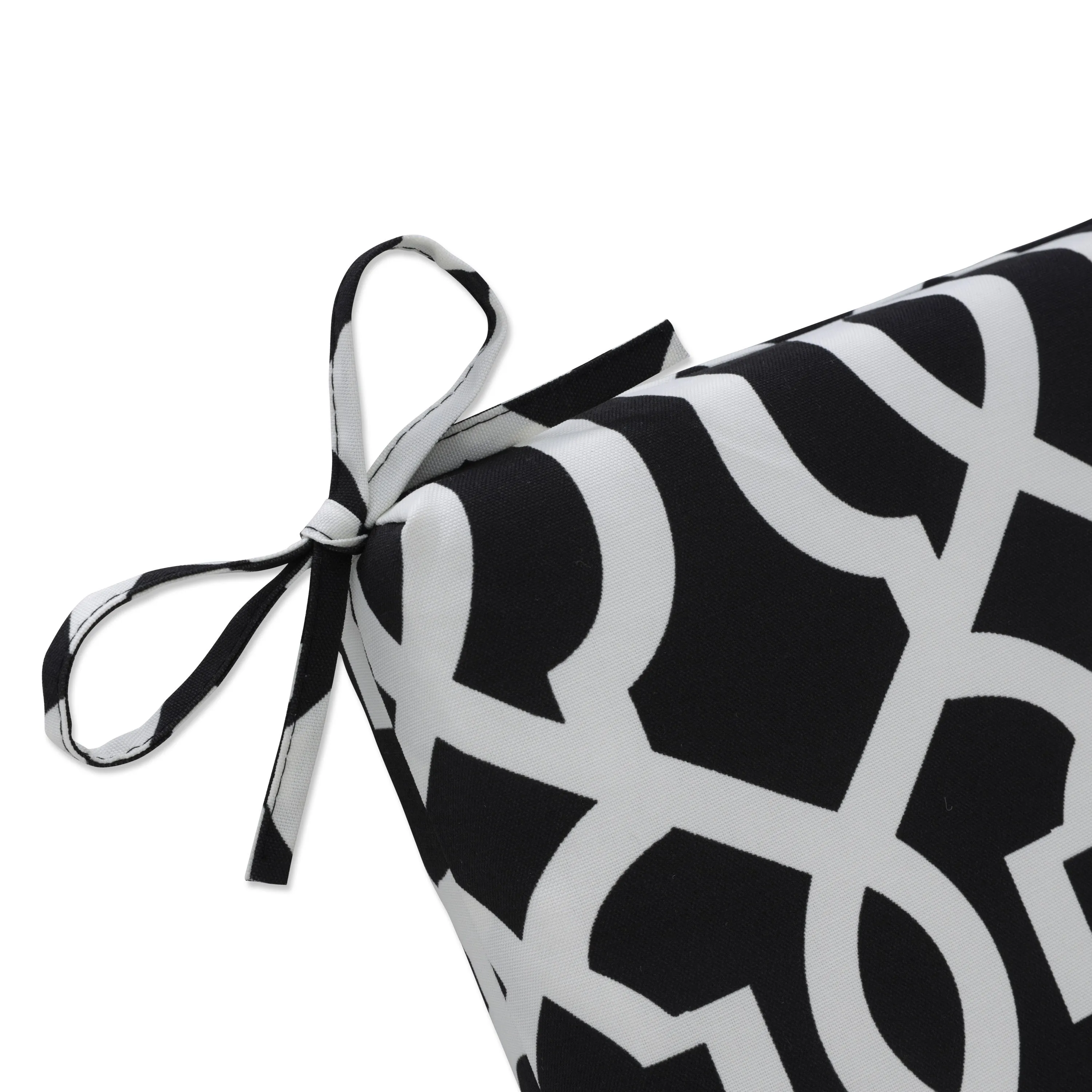 New Geo Black/White Squared Corners Chair Cushion