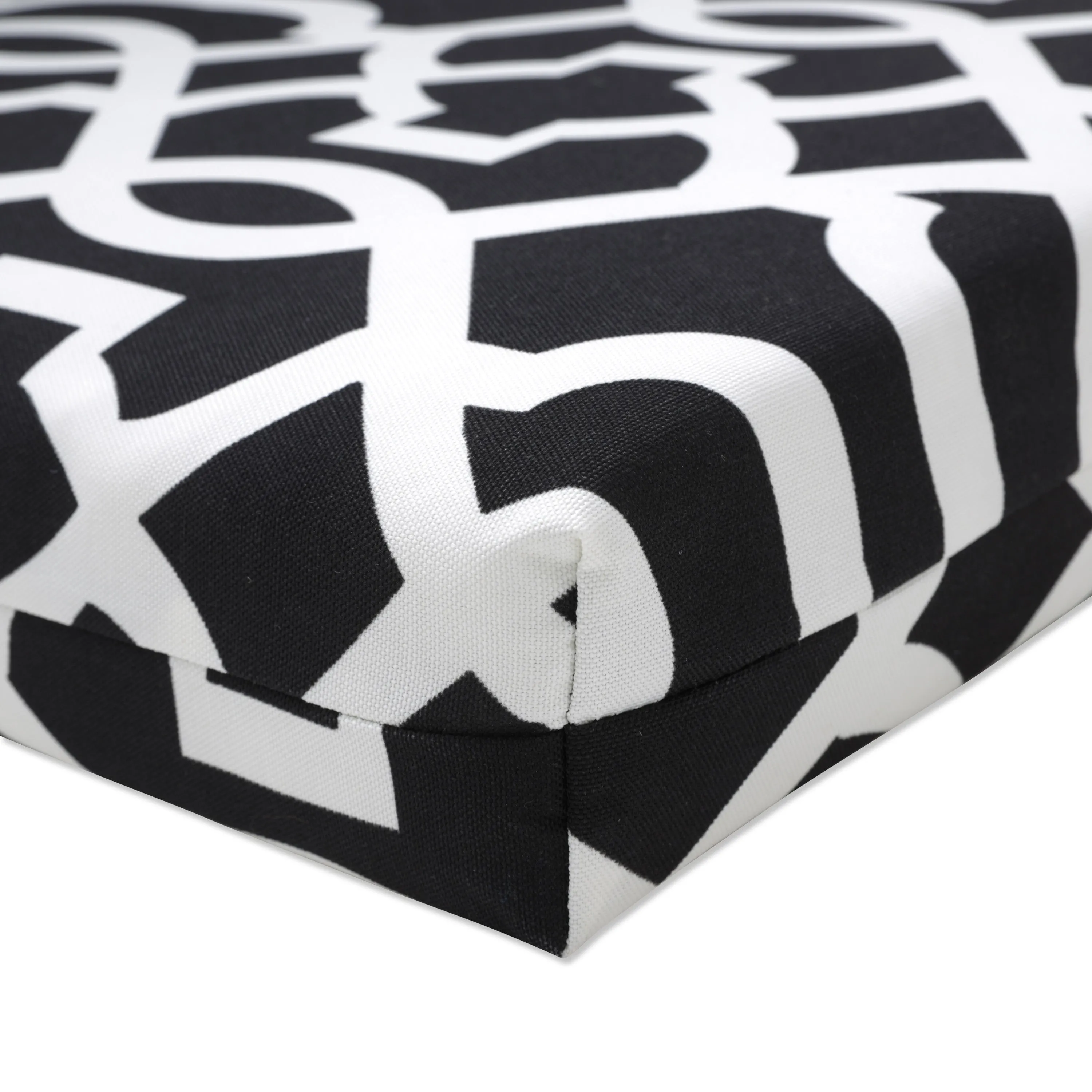 New Geo Black/White Squared Corners Chair Cushion