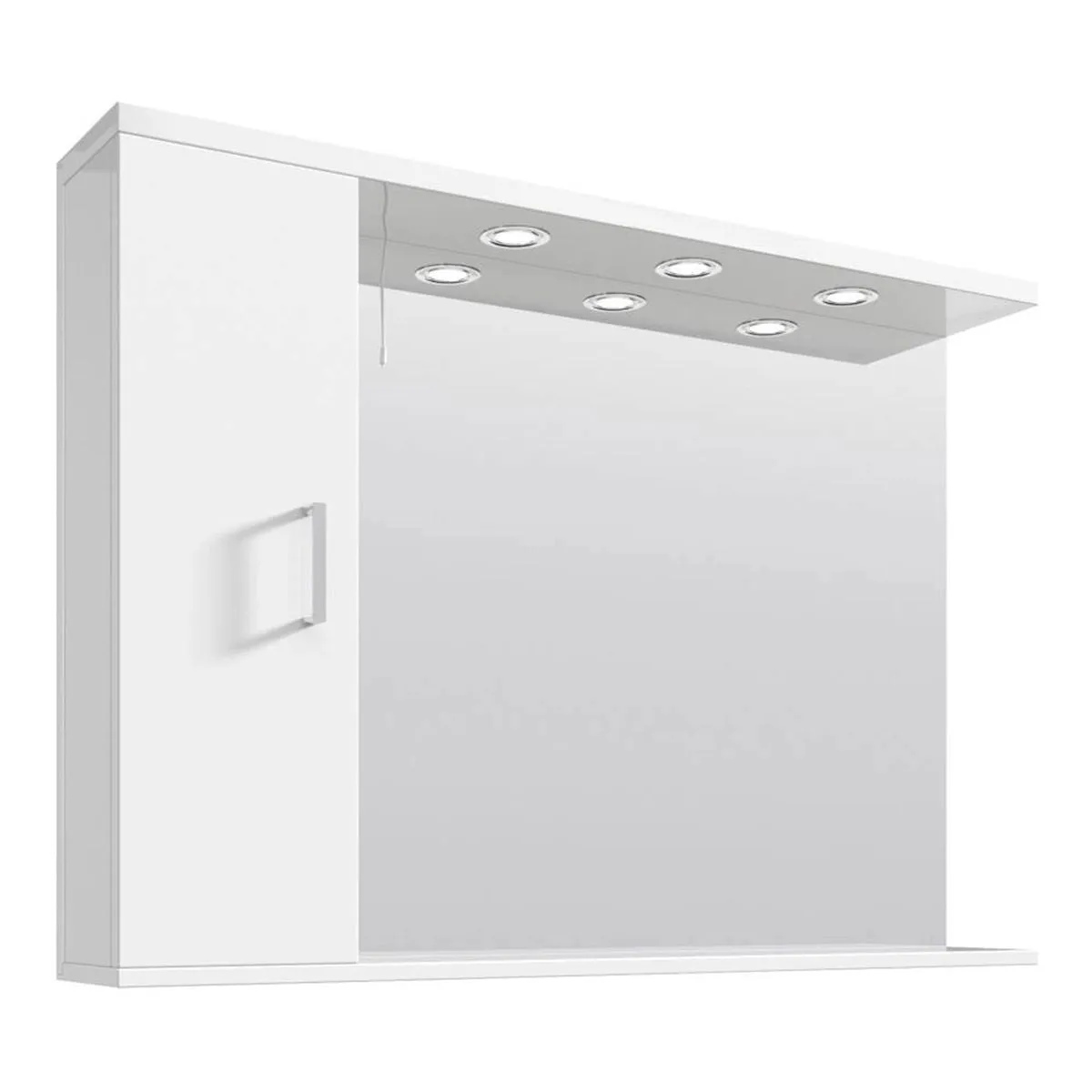 Nuie Mayford Wall Hung 1050mm Mirror Cabinet in Gloss White