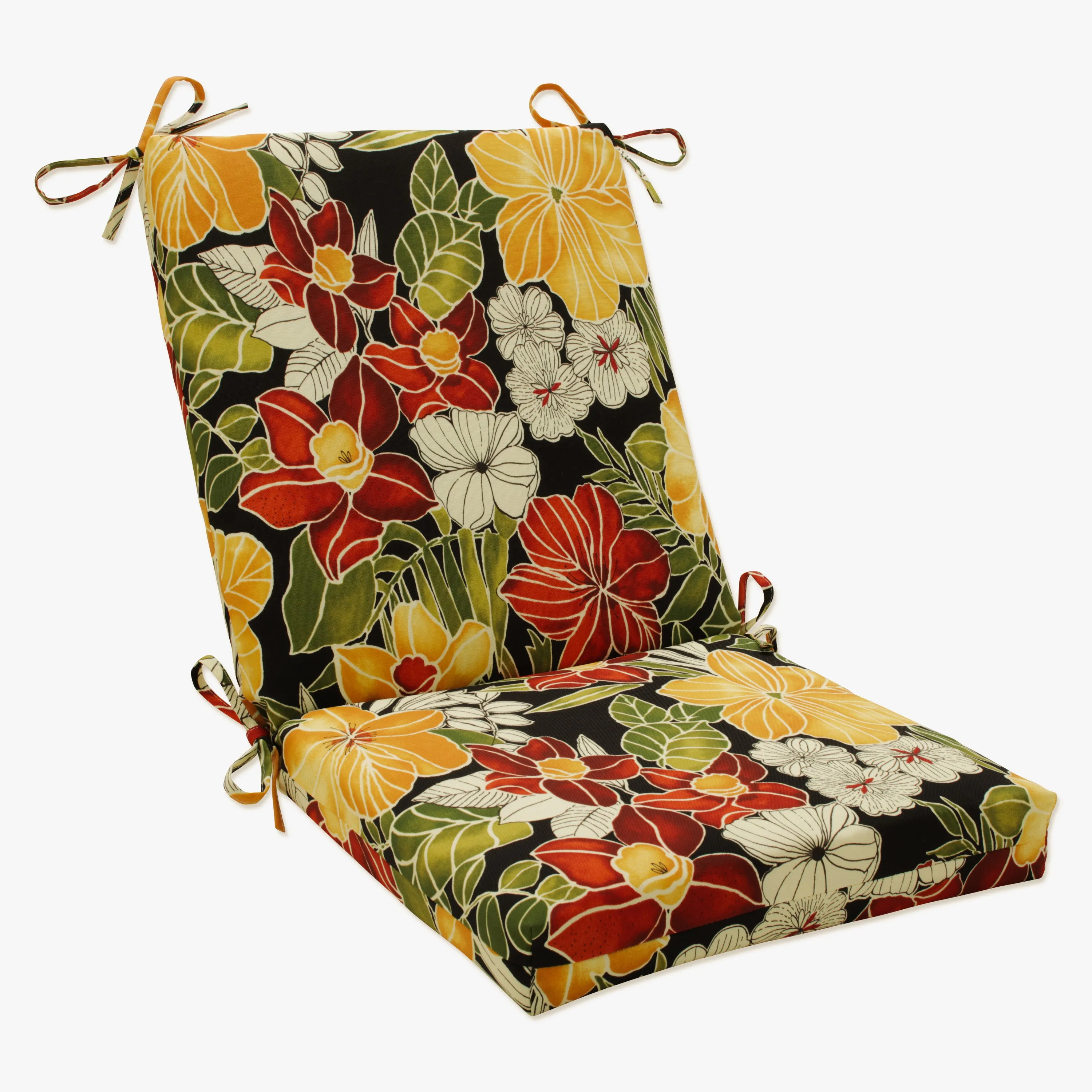 Outdoor/Indoor Clemens Noir Squared Corners Chair Cushion