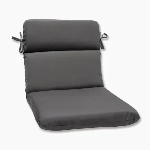 Outdoor/Indoor Fortress Canvas Charcoal Rounded Corners Chair Cushion