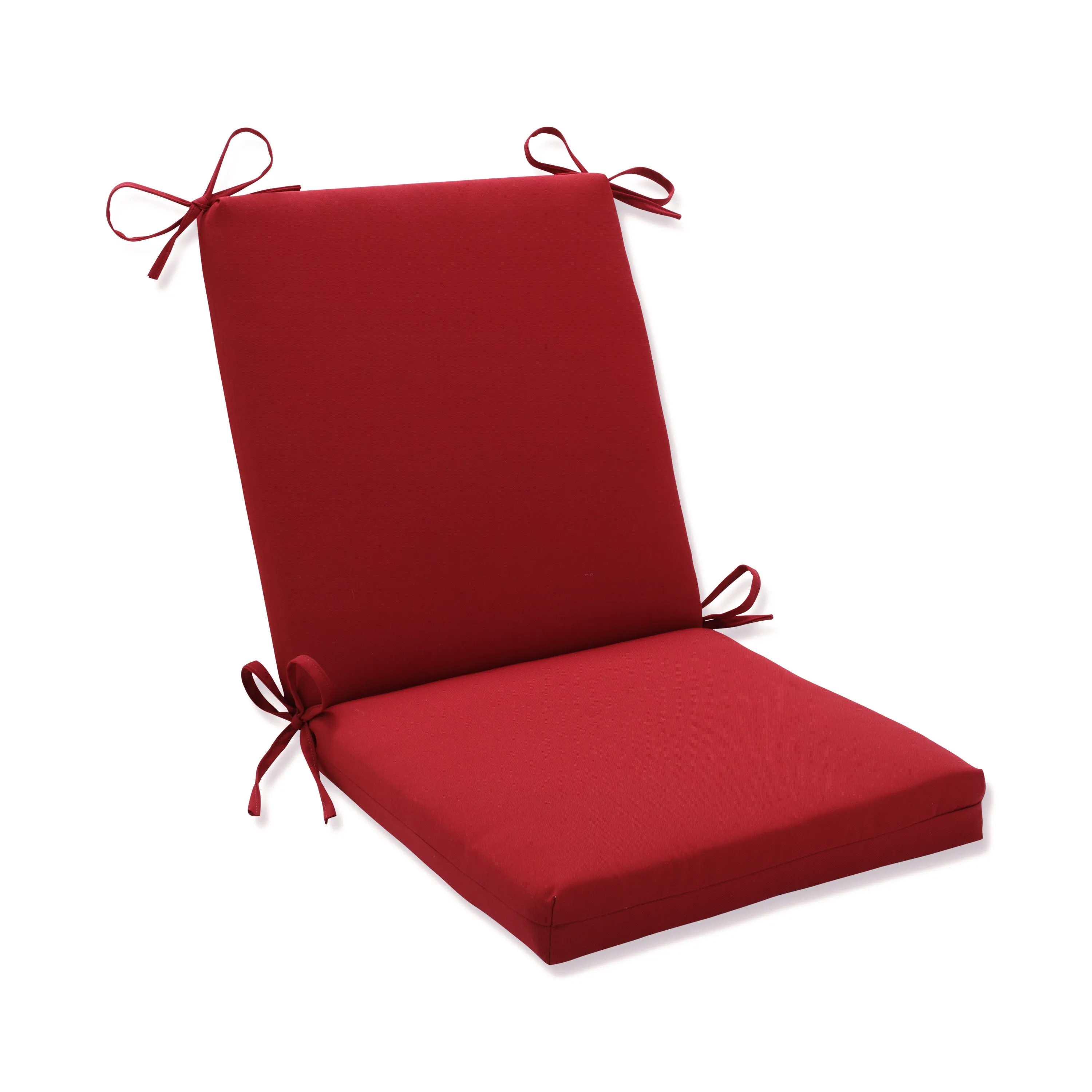 Outdoor/Indoor Pompeii Red Squared Corners Chair Cushion