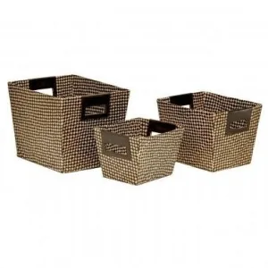 Pandanus Set Of 3 Storage Baskets