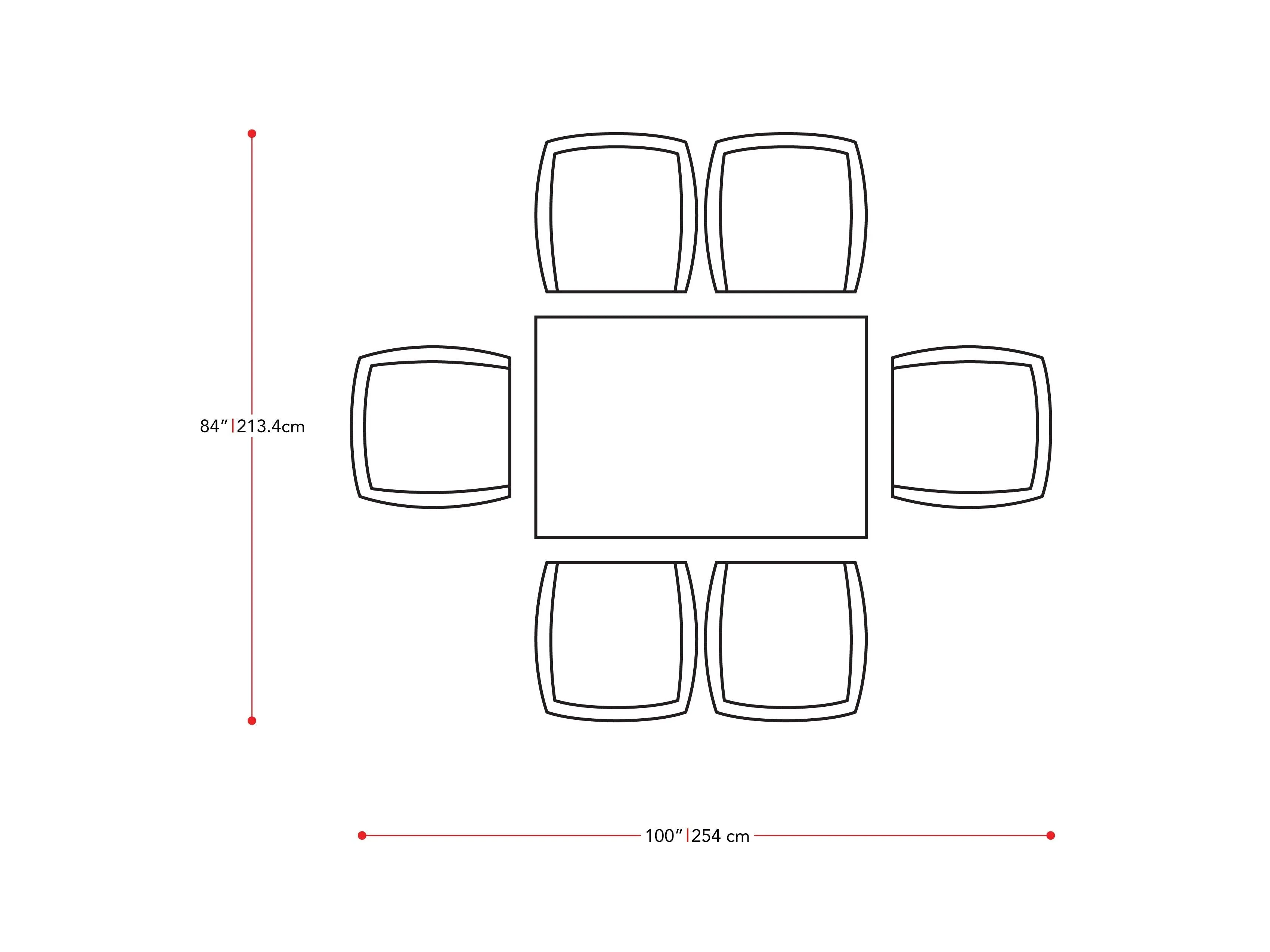 Patio Dining Set 7pc